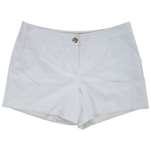 Kate Spade Shorts Womens 4 White Textured Cotton Bow Preppy Chino Summer‎ Casual